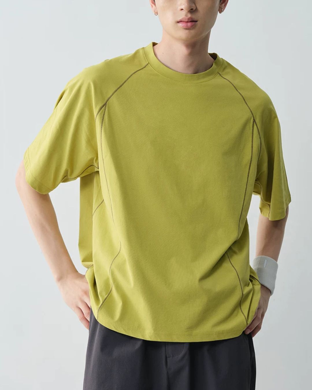Curved Line Sporty T-Shirt　ST190