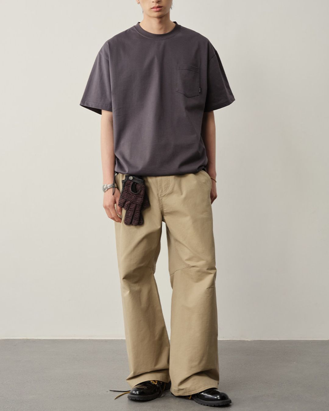 Pocket Drawstring Cool T-shirt　ST183