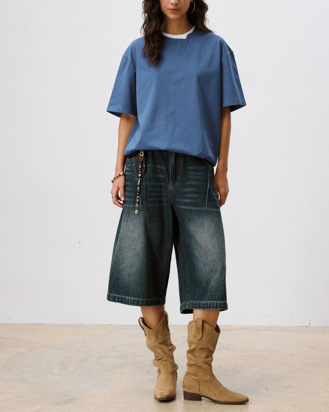 Asymmetrical Fake Layered T-shirt　ST217