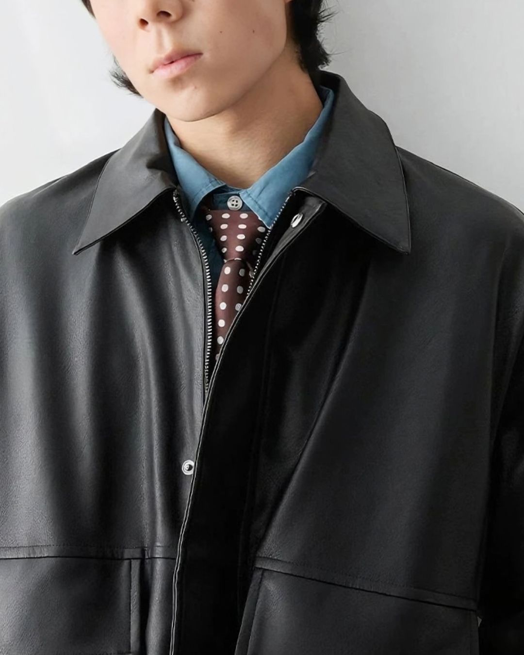 Retro PU Leather Jacket　JK260