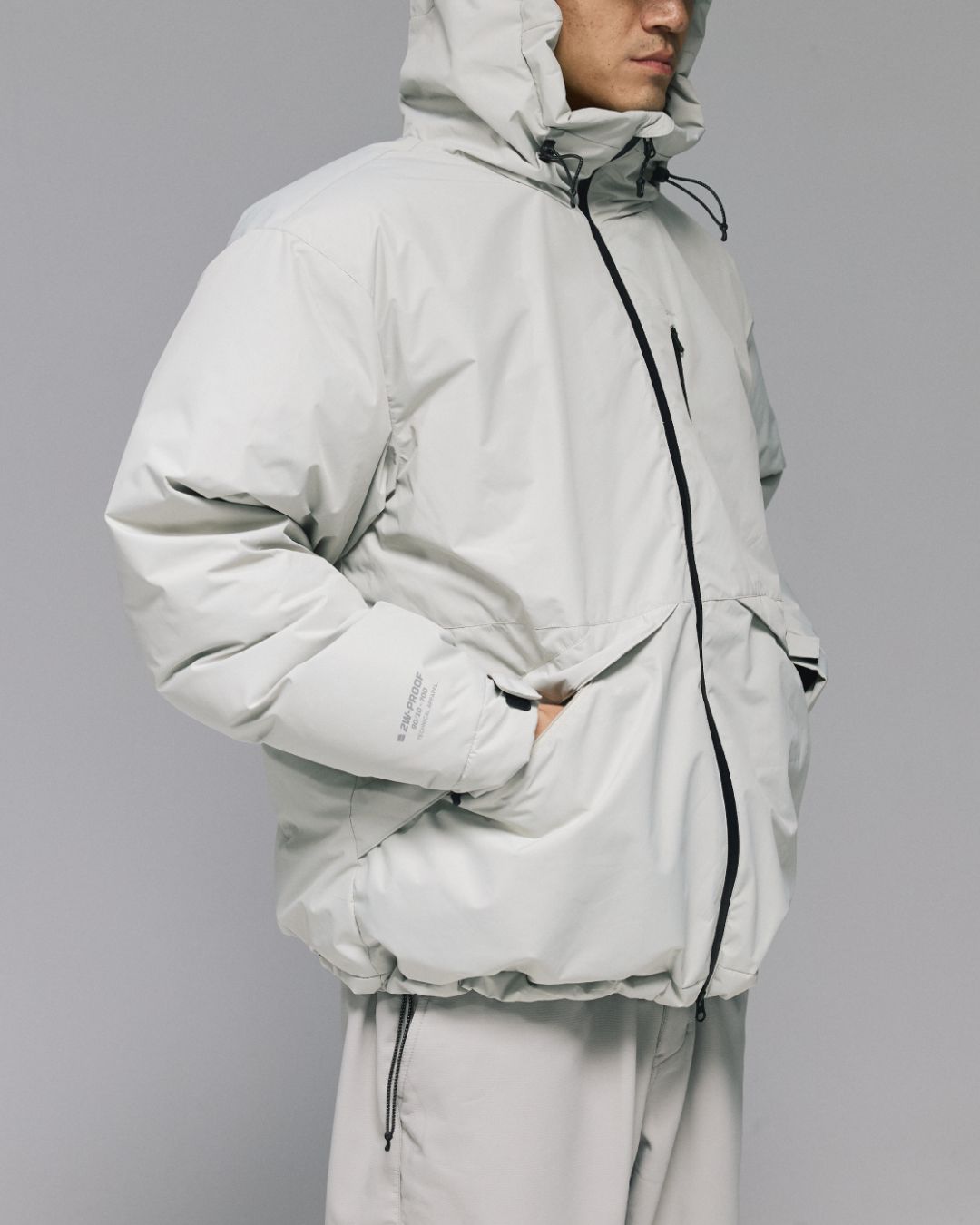 Hooded White Goose Down Jacket　DW021