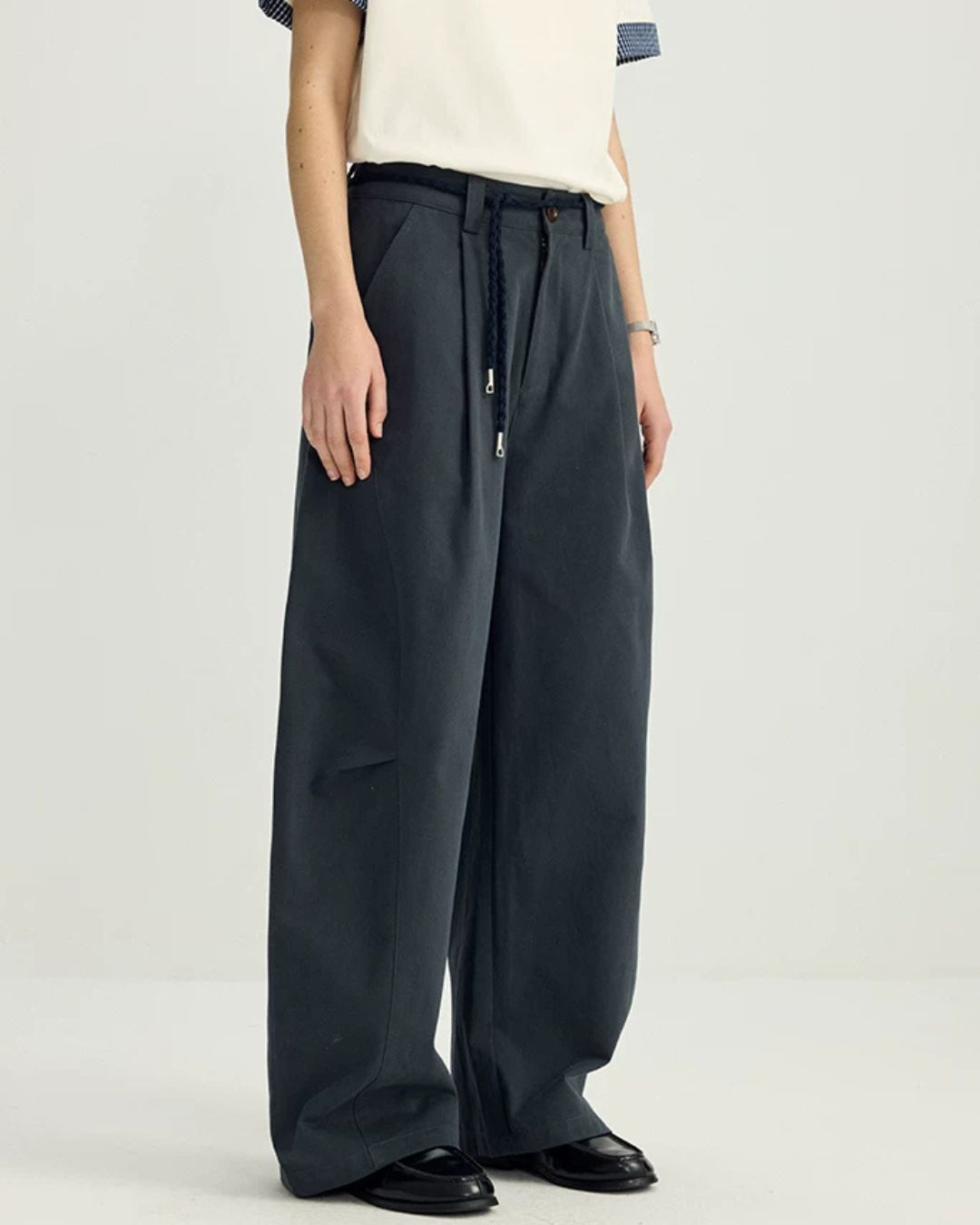 Washed Cotton Side-tuck Pants　WP100