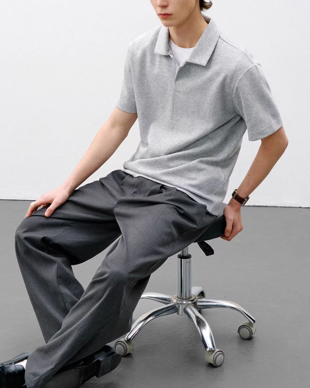 Seagull Collar Polo Shirt　SS077