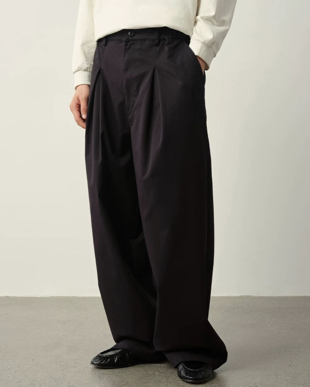Wide Tuck A-Line Pants　WP114