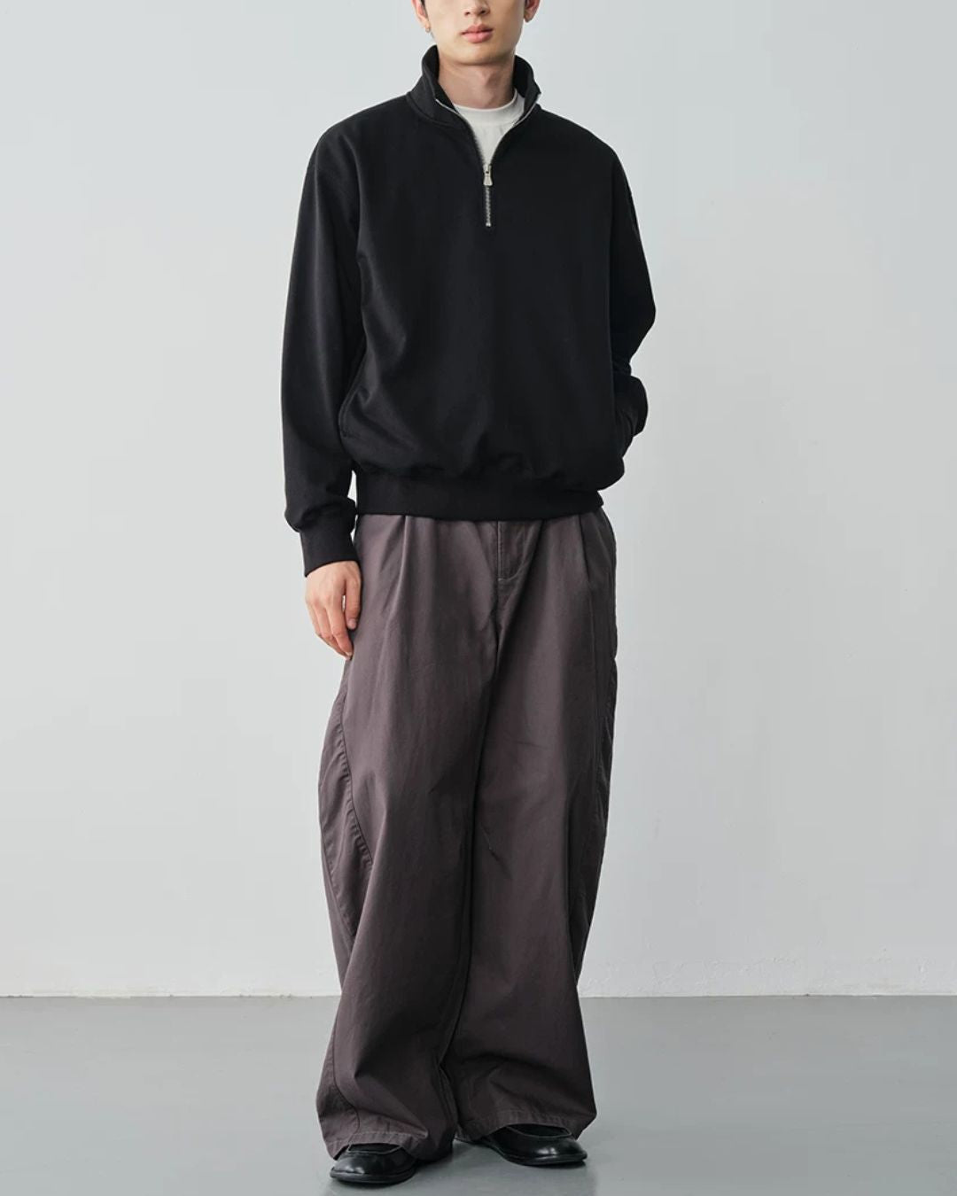 Relaxed Half Zip Sweat　SW098