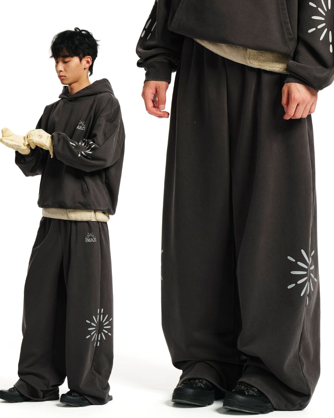 Washed Sunburst Sweat Pants　TP031