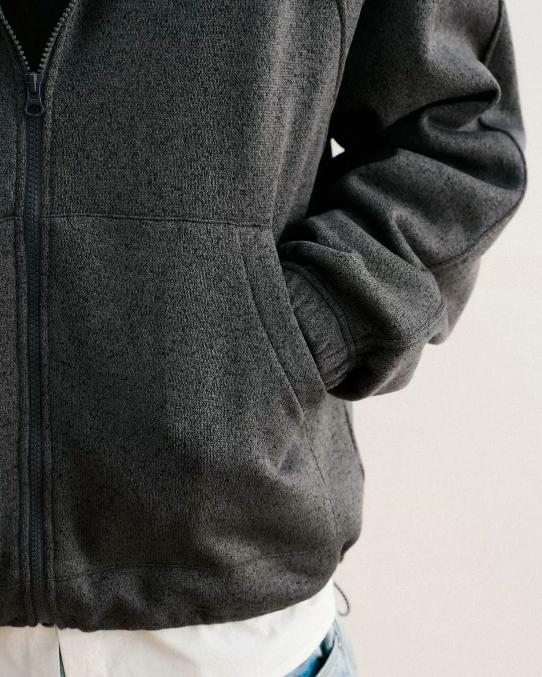 Heathered Zip Hoodie　HD085