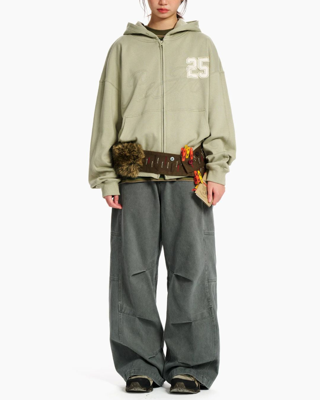 Washed Twill Wide Pants　WP128