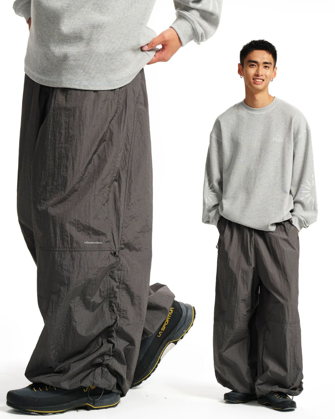 Nylon Shirred Wide Pants　WP117