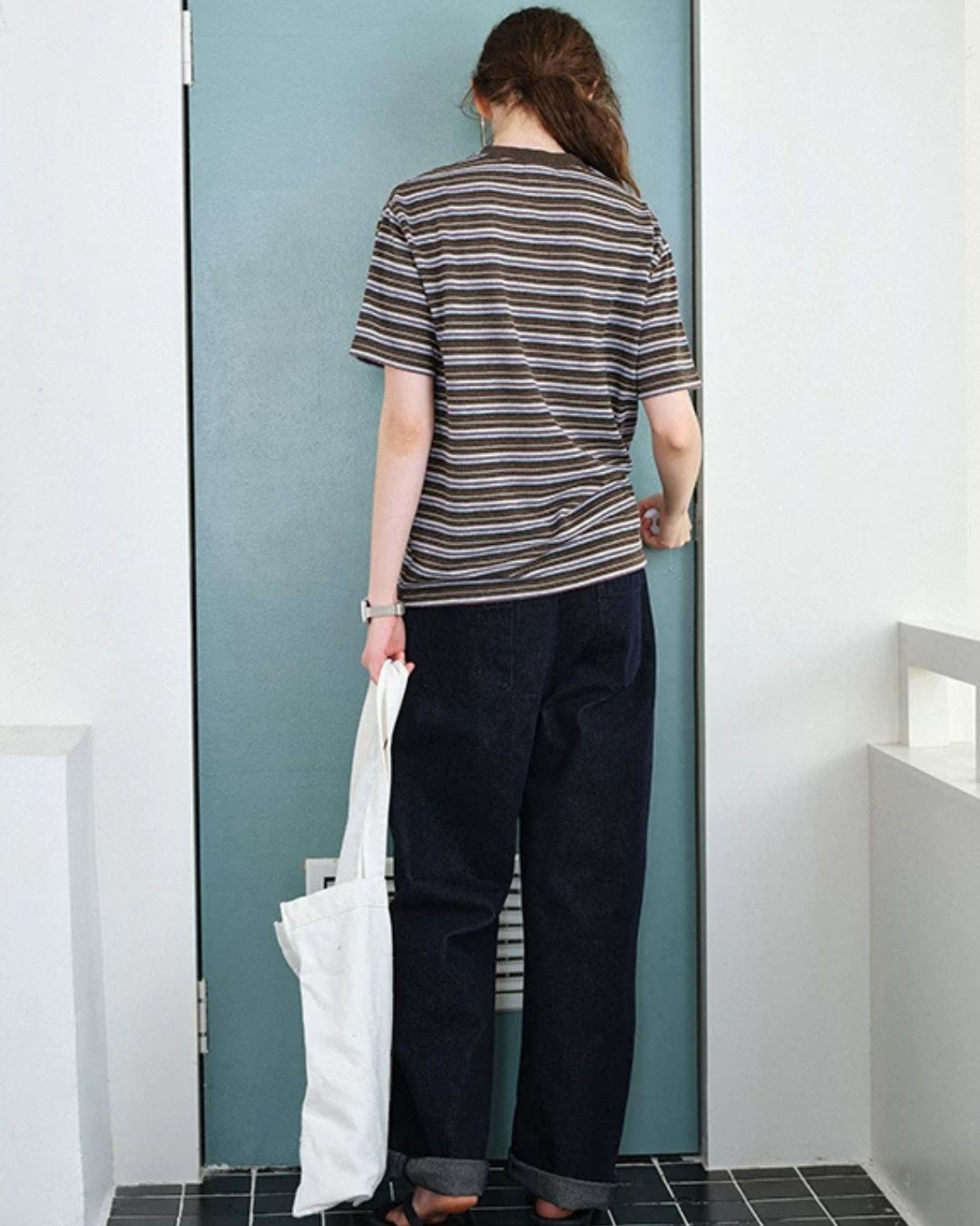 Vintage Multi-Border T-Shirt　ST205