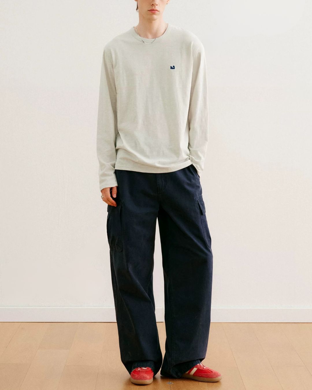 Washed Cargo Wide Pants　CP063