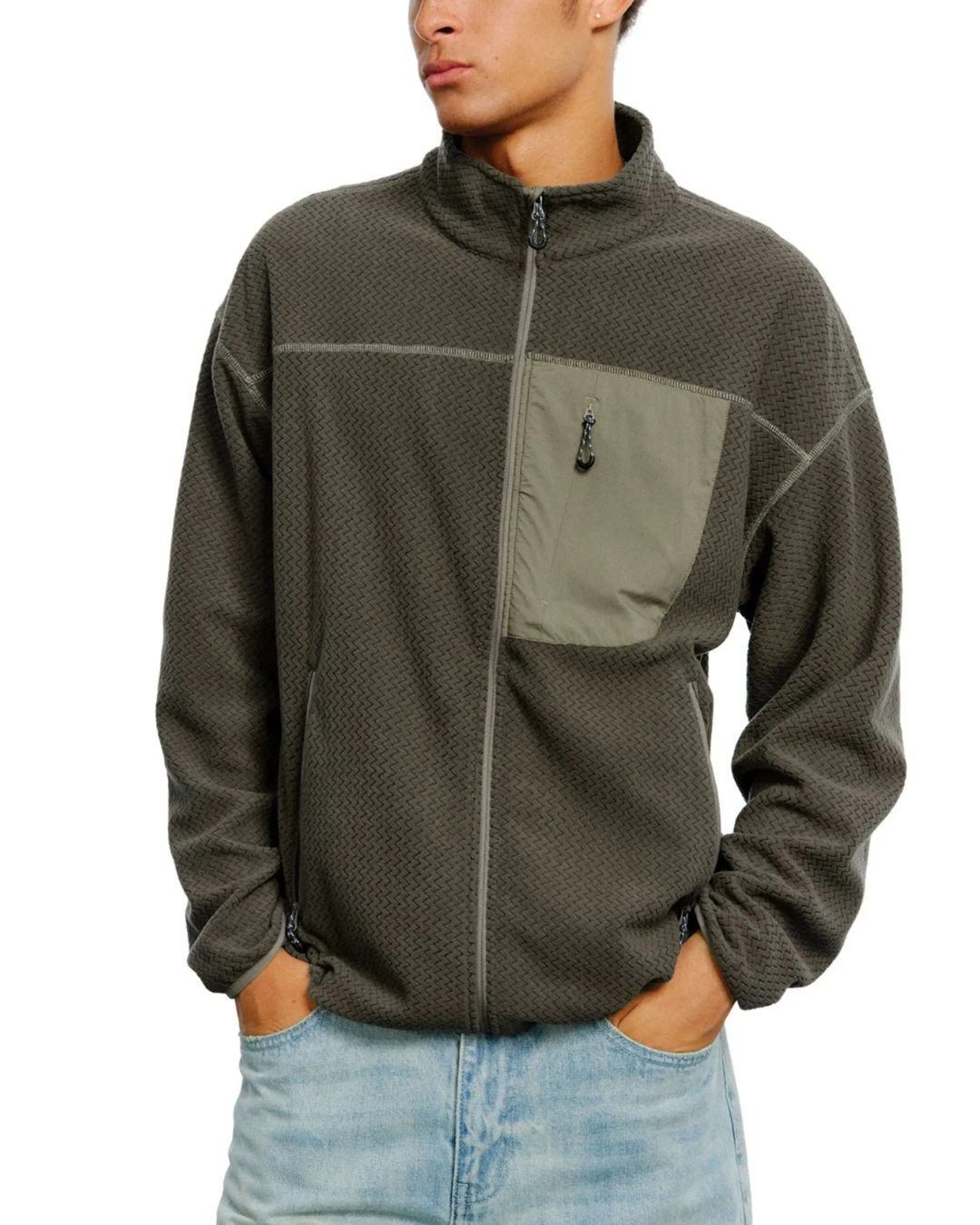 Wave Textured Fleece Jacket　JK266