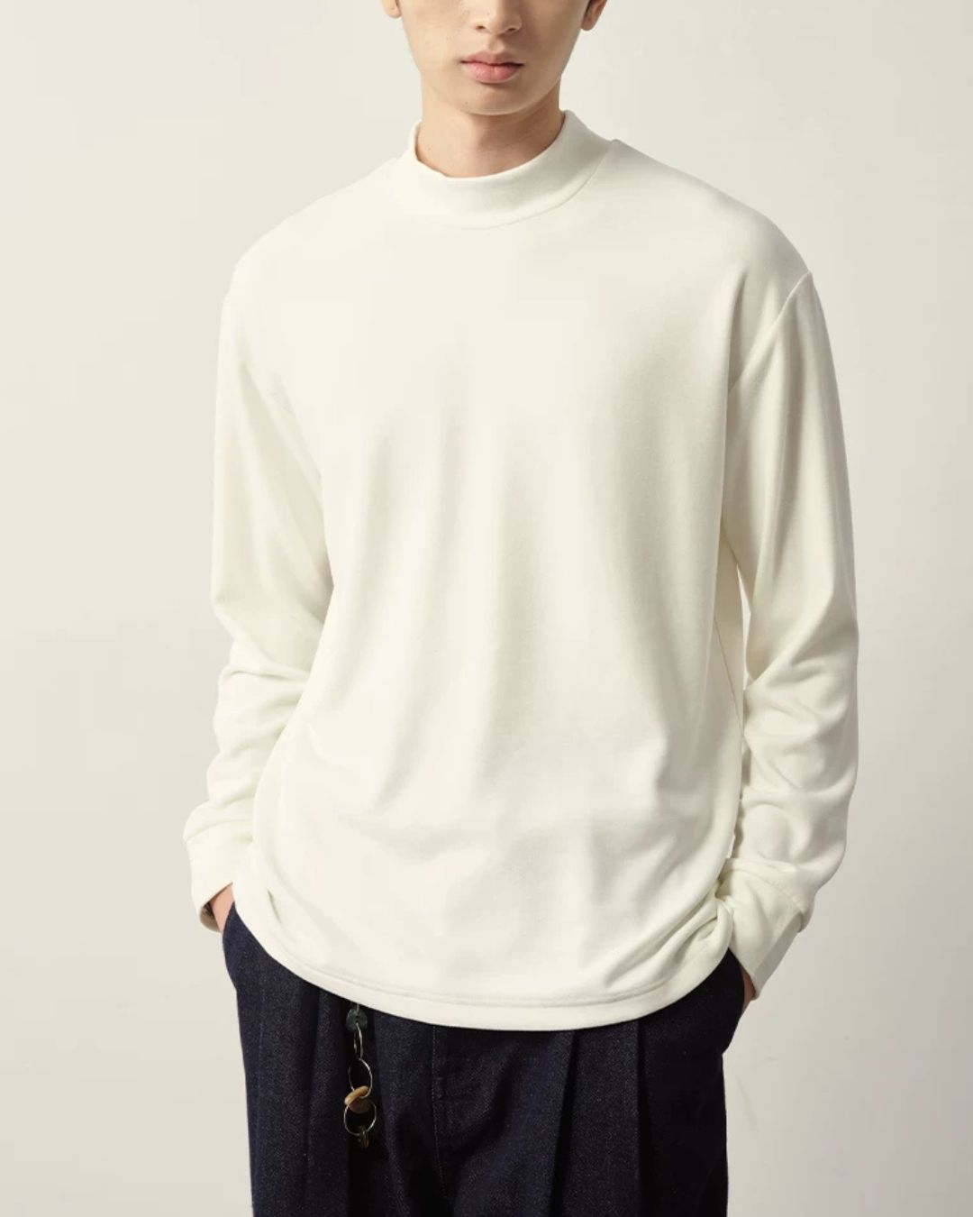 Mock Neck Long Sleeve T-Shirt　LT096