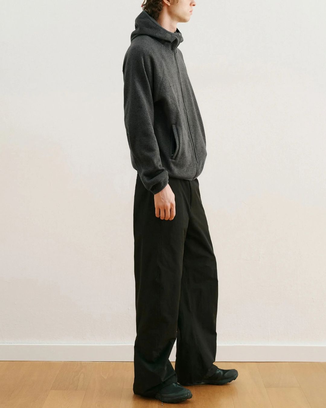 Heathered Fleece Zip Hoodie　HD086