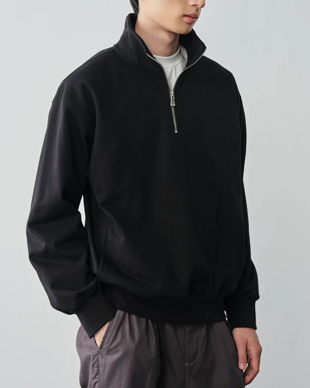 Relaxed Half Zip Sweat　SW098