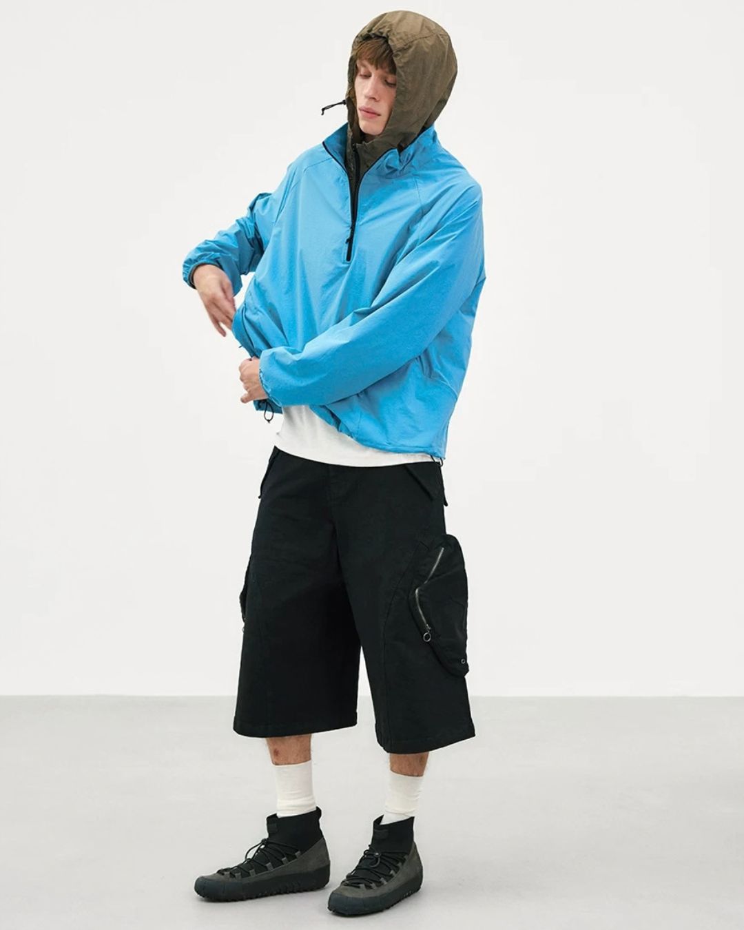 Layered Anorak Nylon Jacket　JK258