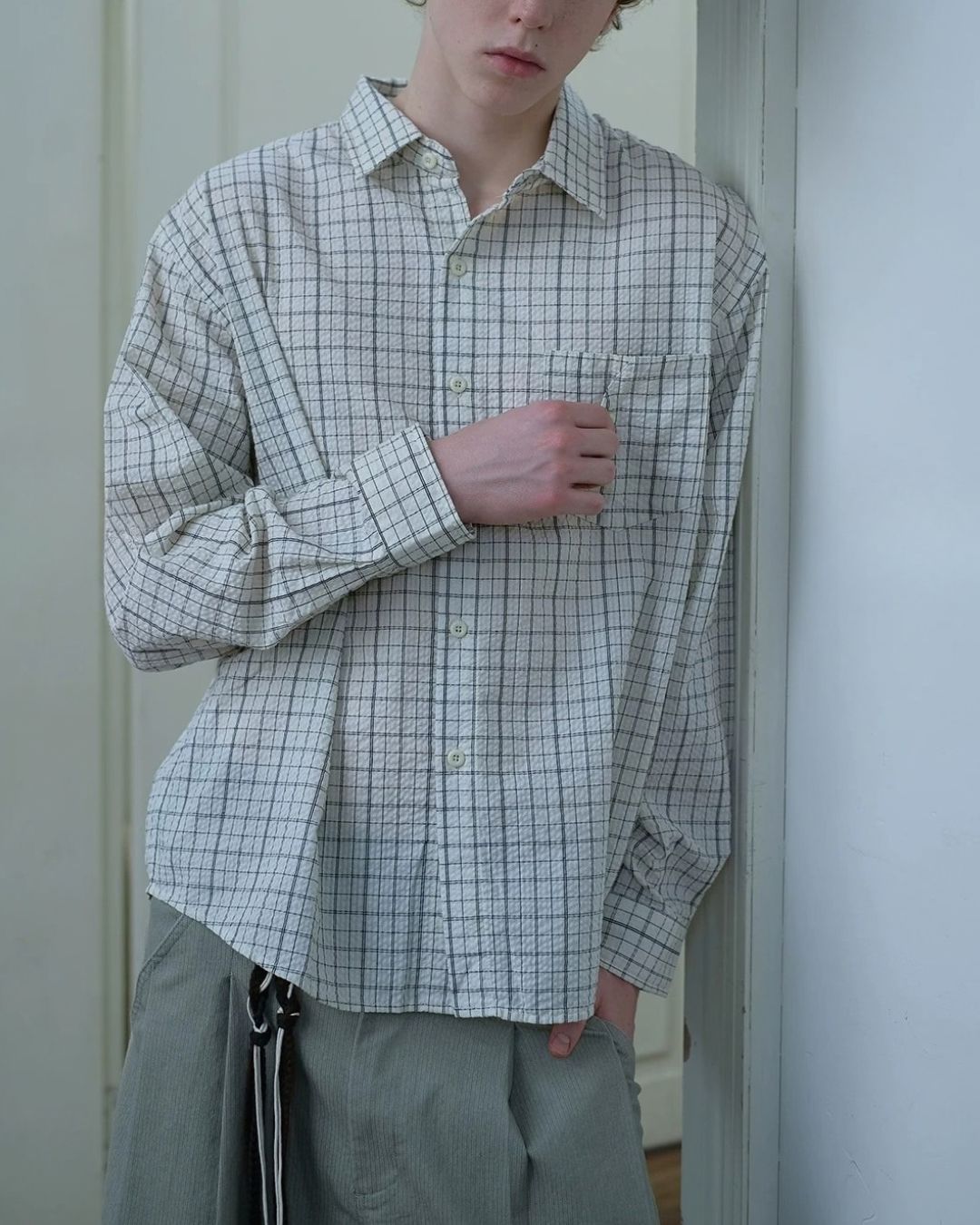 Textured Check Shirt　LS113