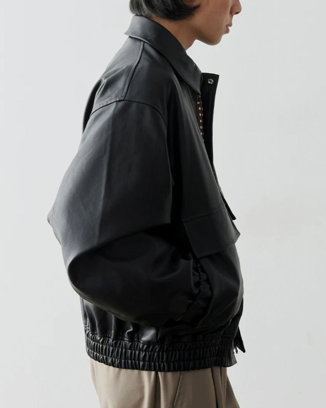 Retro PU Leather Jacket　JK260