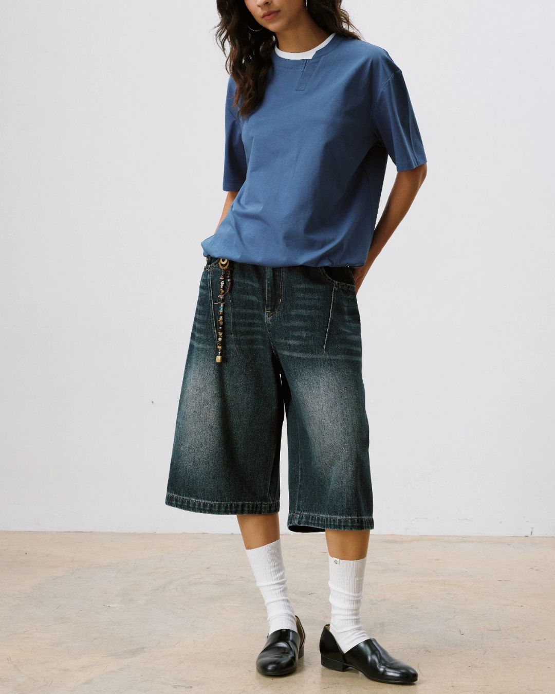 Asymmetrical Fake Layered T-shirt　ST217