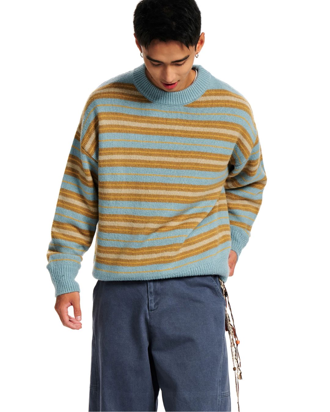 Retro Stripe Crewneck Knit　KN060