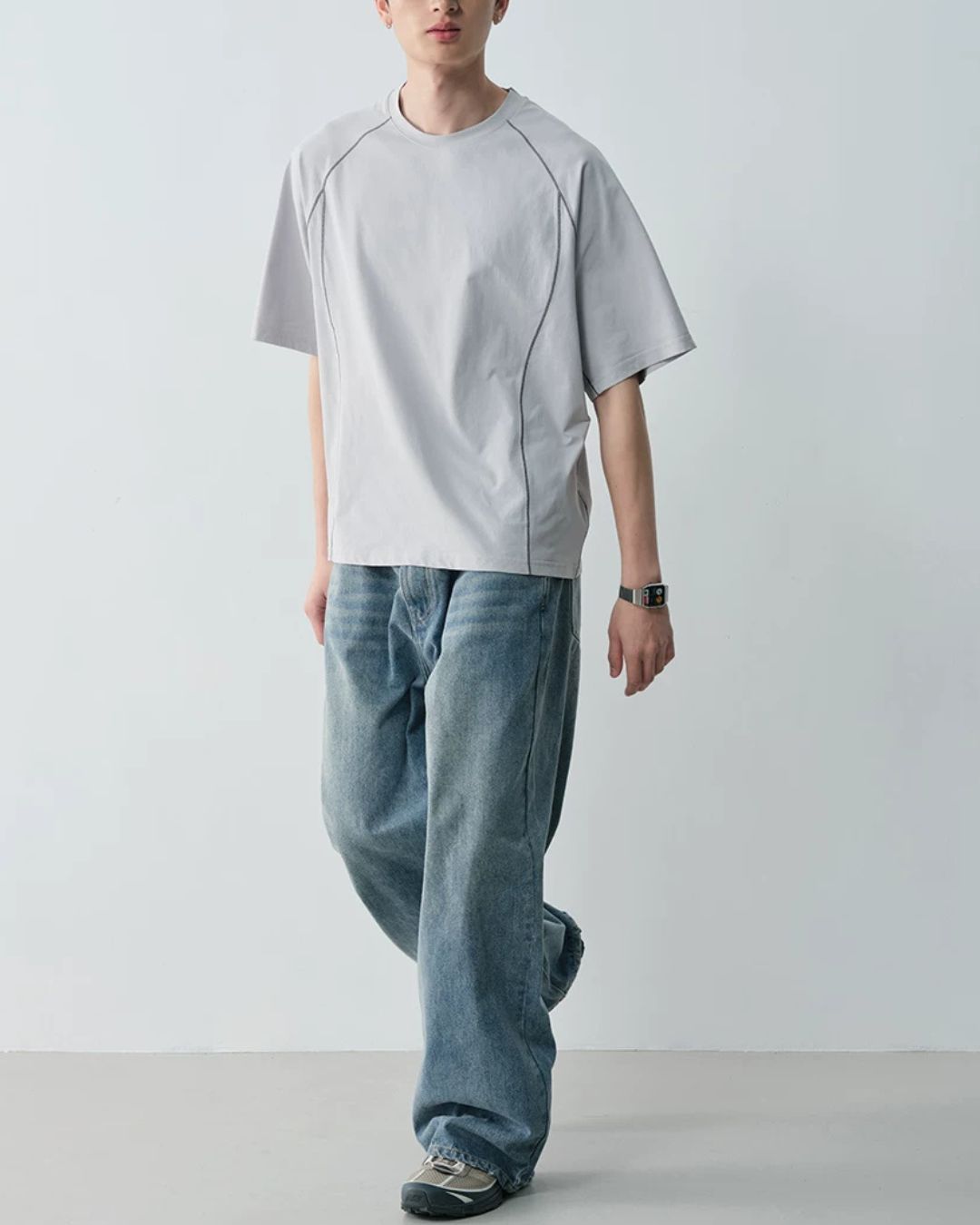 Curved Line Sporty T-Shirt　ST190