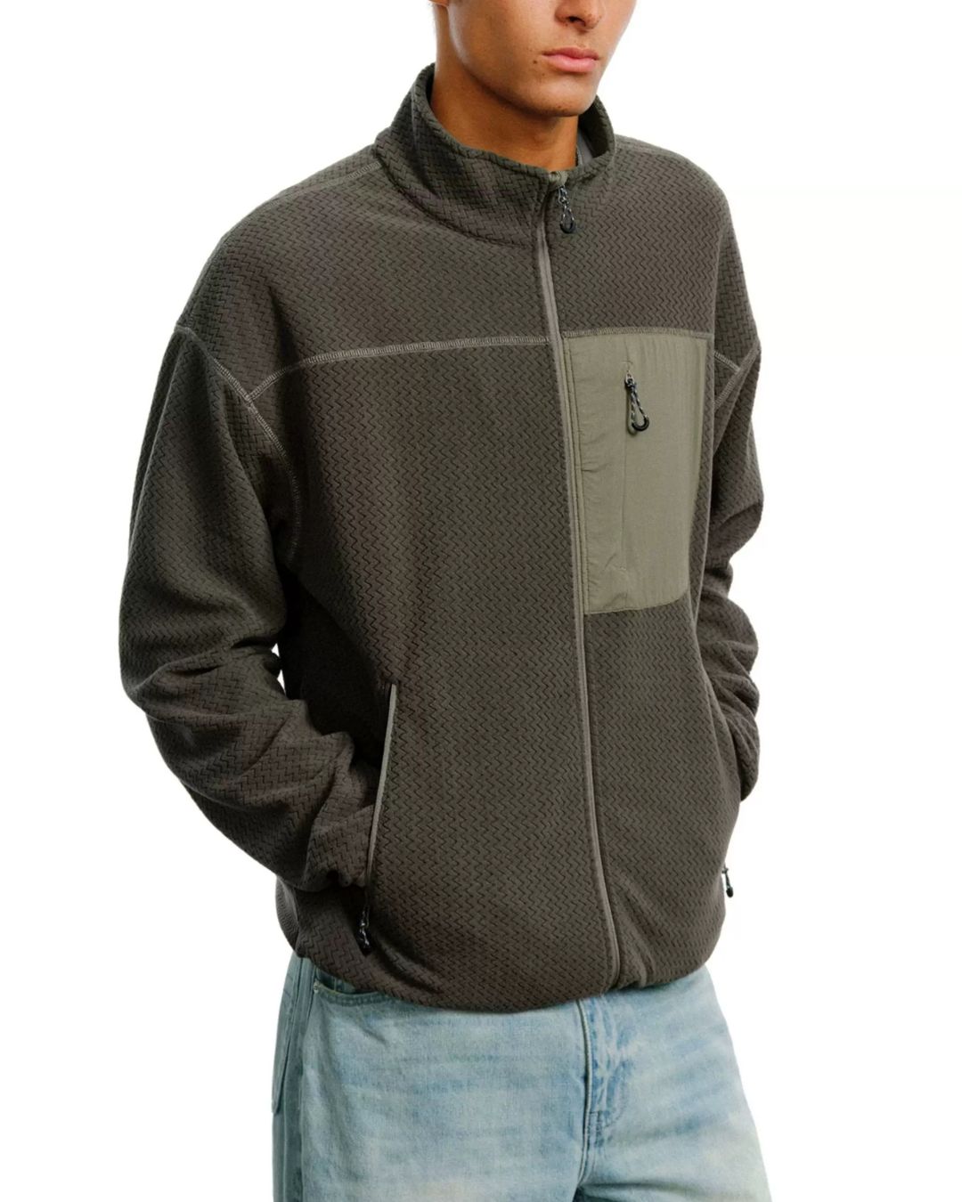 Wave Textured Fleece Jacket　JK266