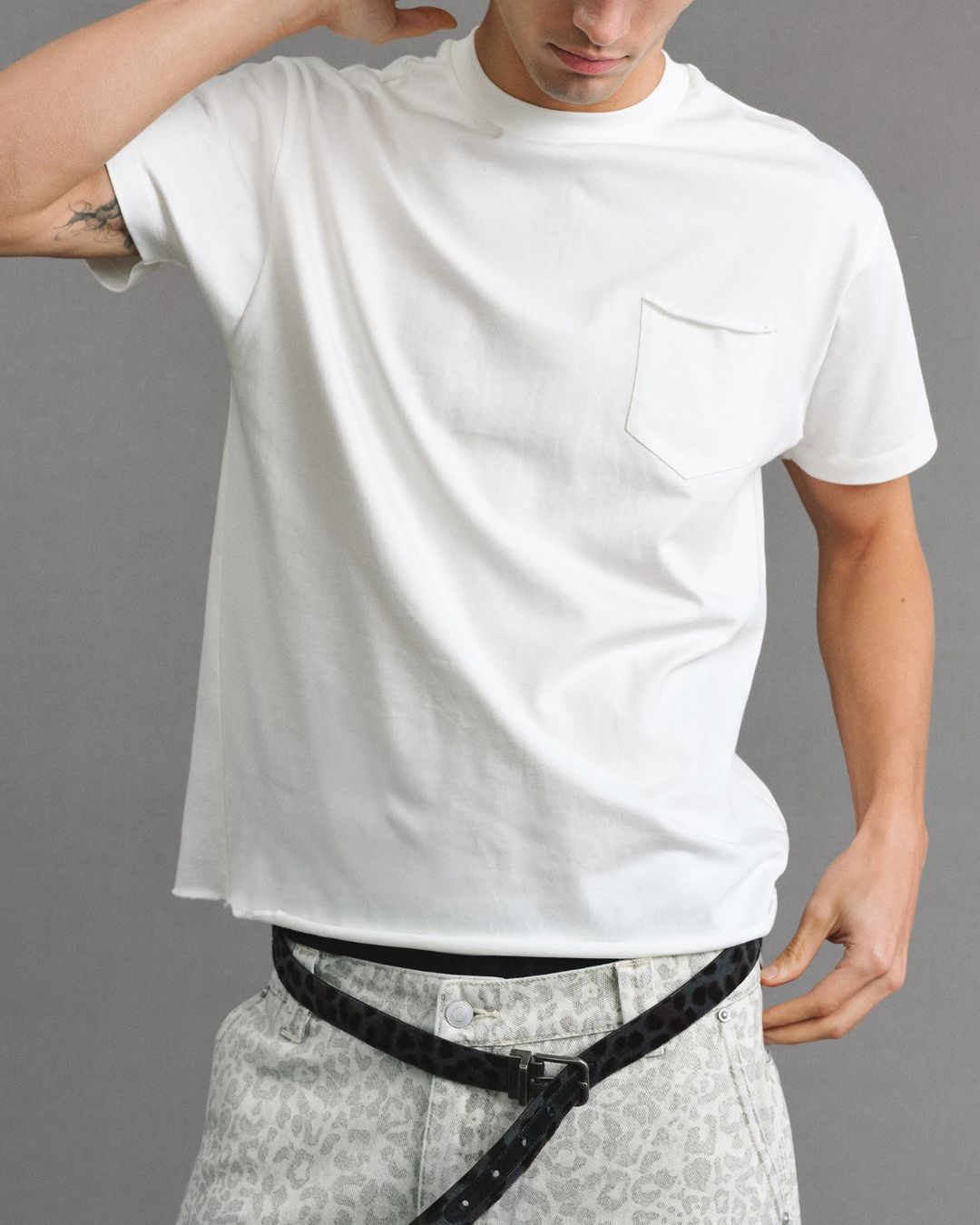 Roll-Hem Boxy T-shirt　ST218