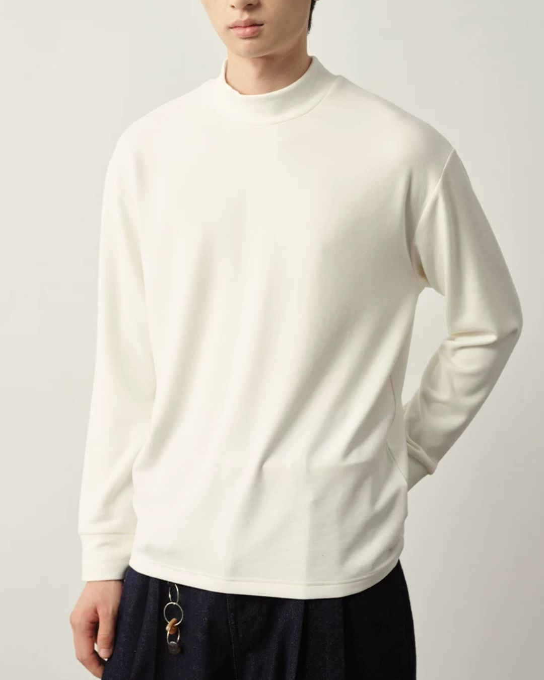 Mock Neck Long Sleeve T-Shirt　LT096