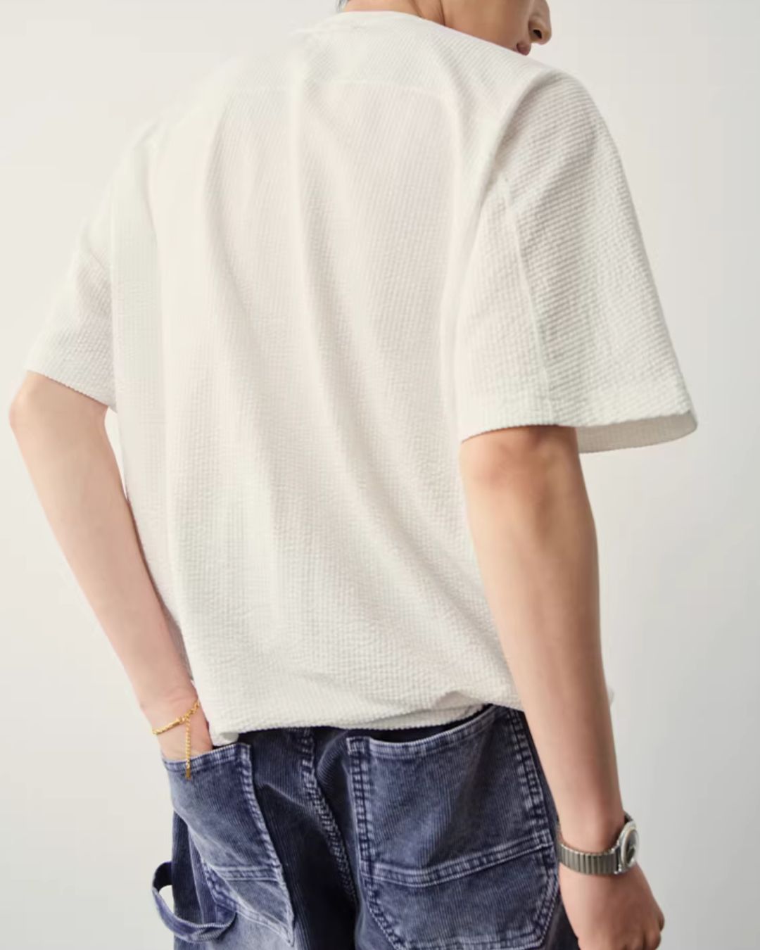 【10日以内お届け】Thermal Henley Neck T-shirt　ST182