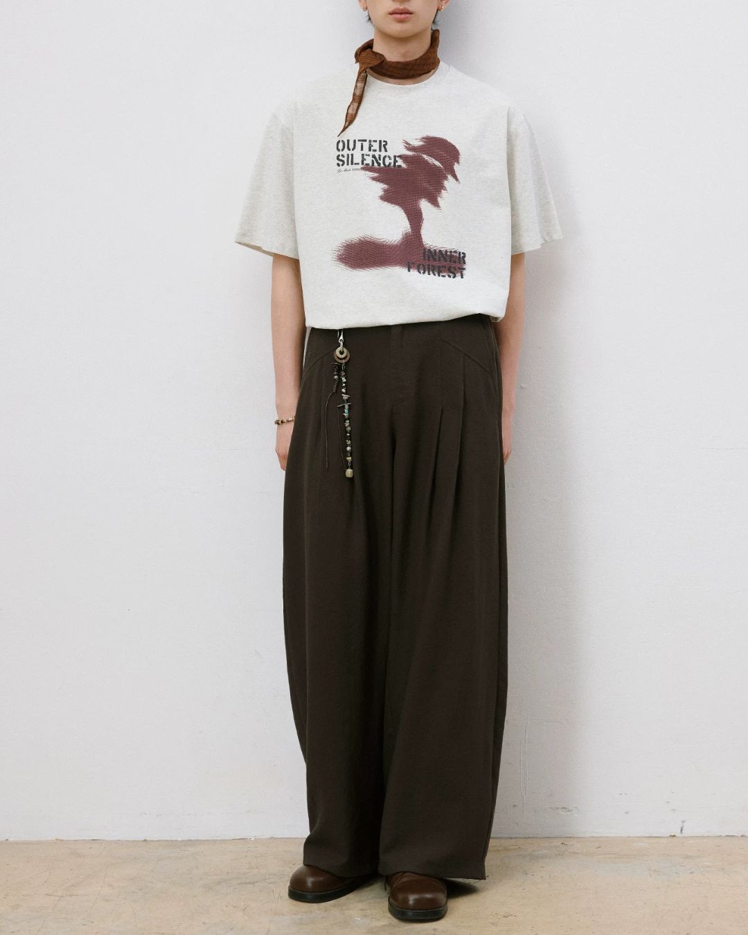 Linen Pleated Wide Pants　WP110