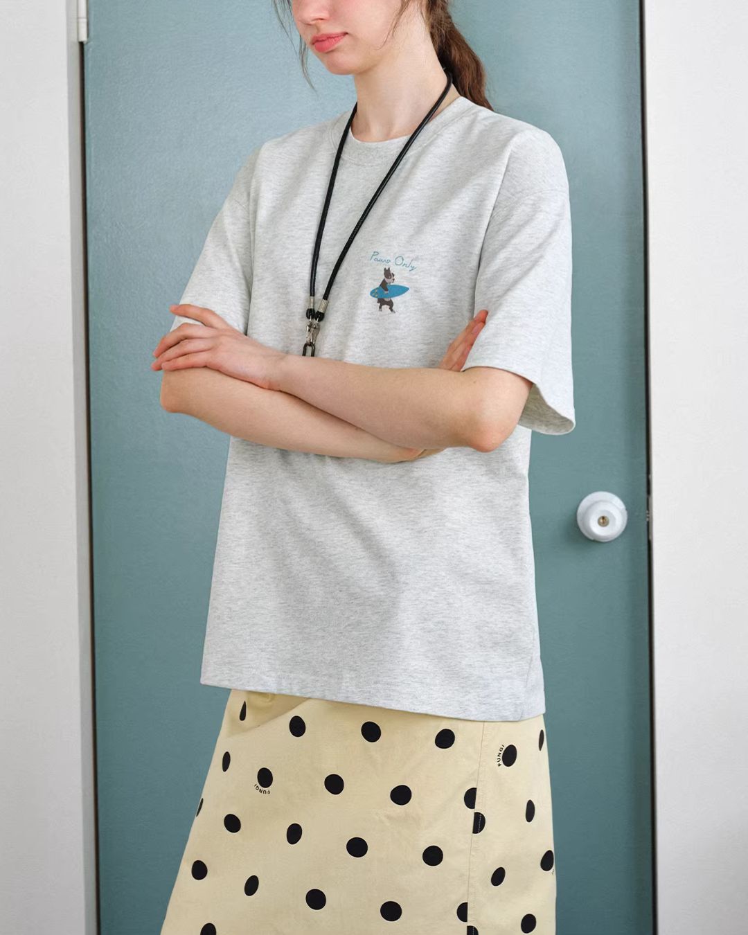 Animal Surfing Print T-shirt　ST173