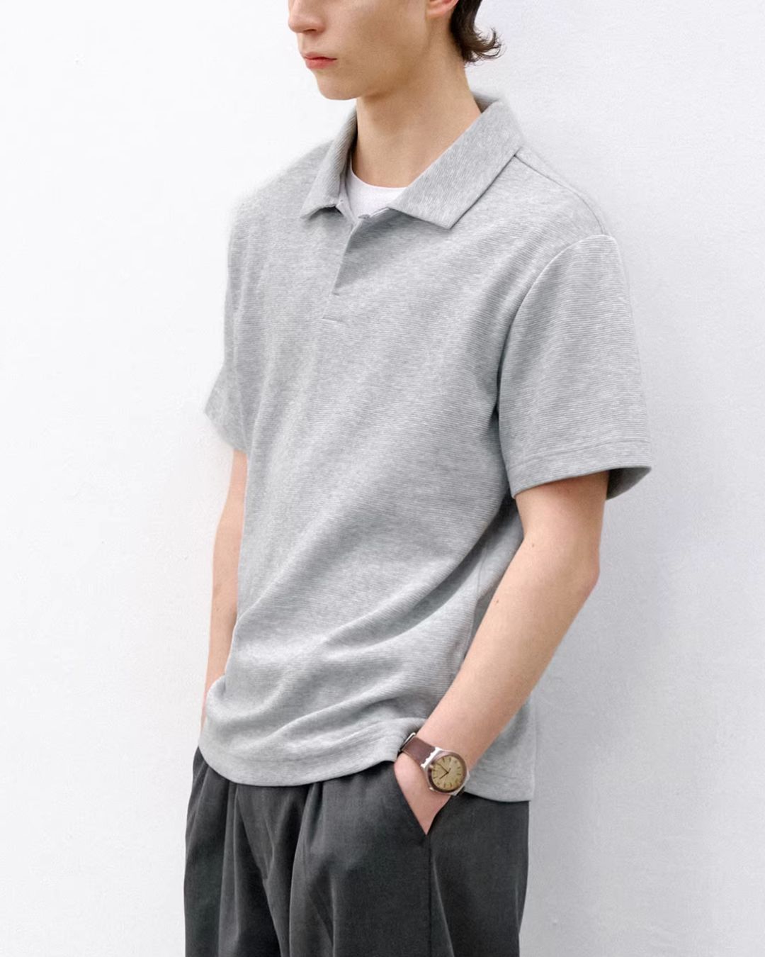 Seagull Collar Polo Shirt　SS077