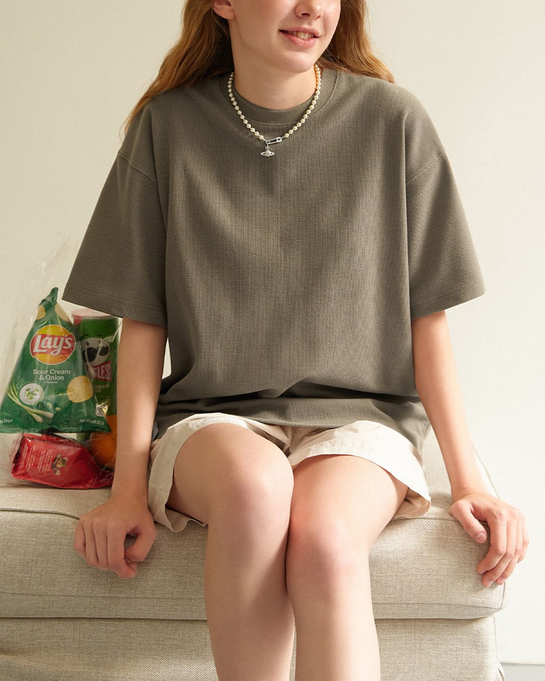 Waffle Basic T-shirt　ST151