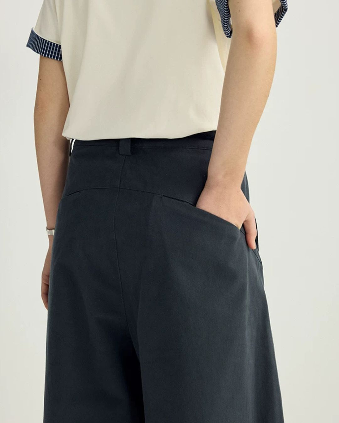 Washed Cotton Side-tuck Pants　WP100