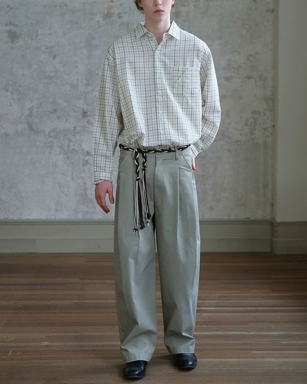 Textured Check Shirt　LS113