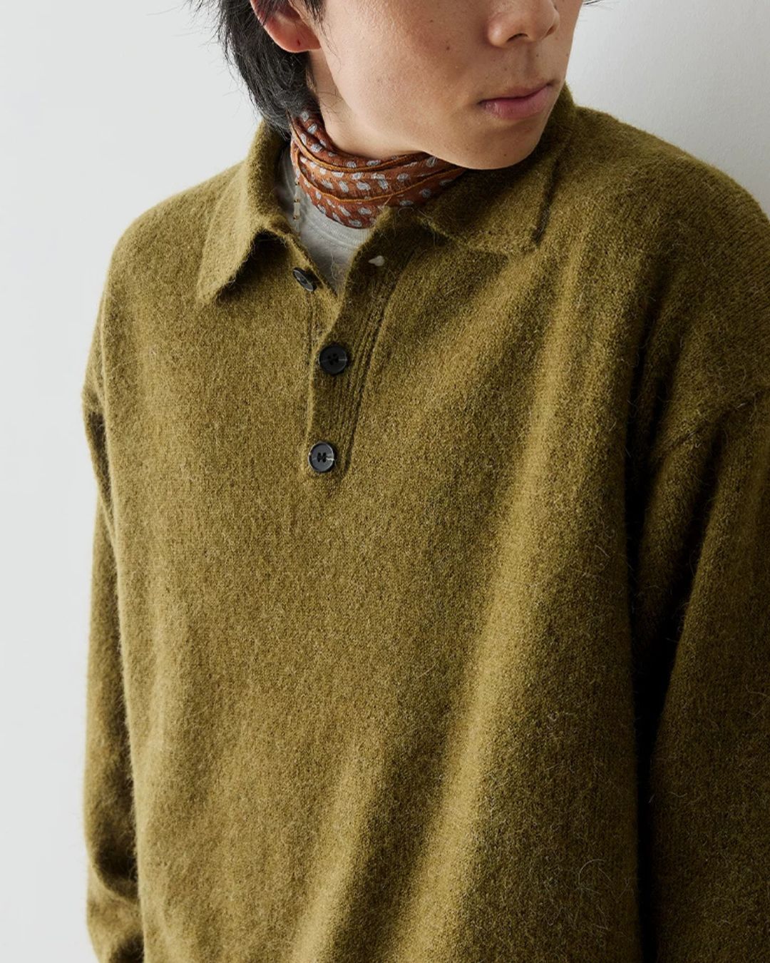 Alpaca Blend Polo Knit　KN058