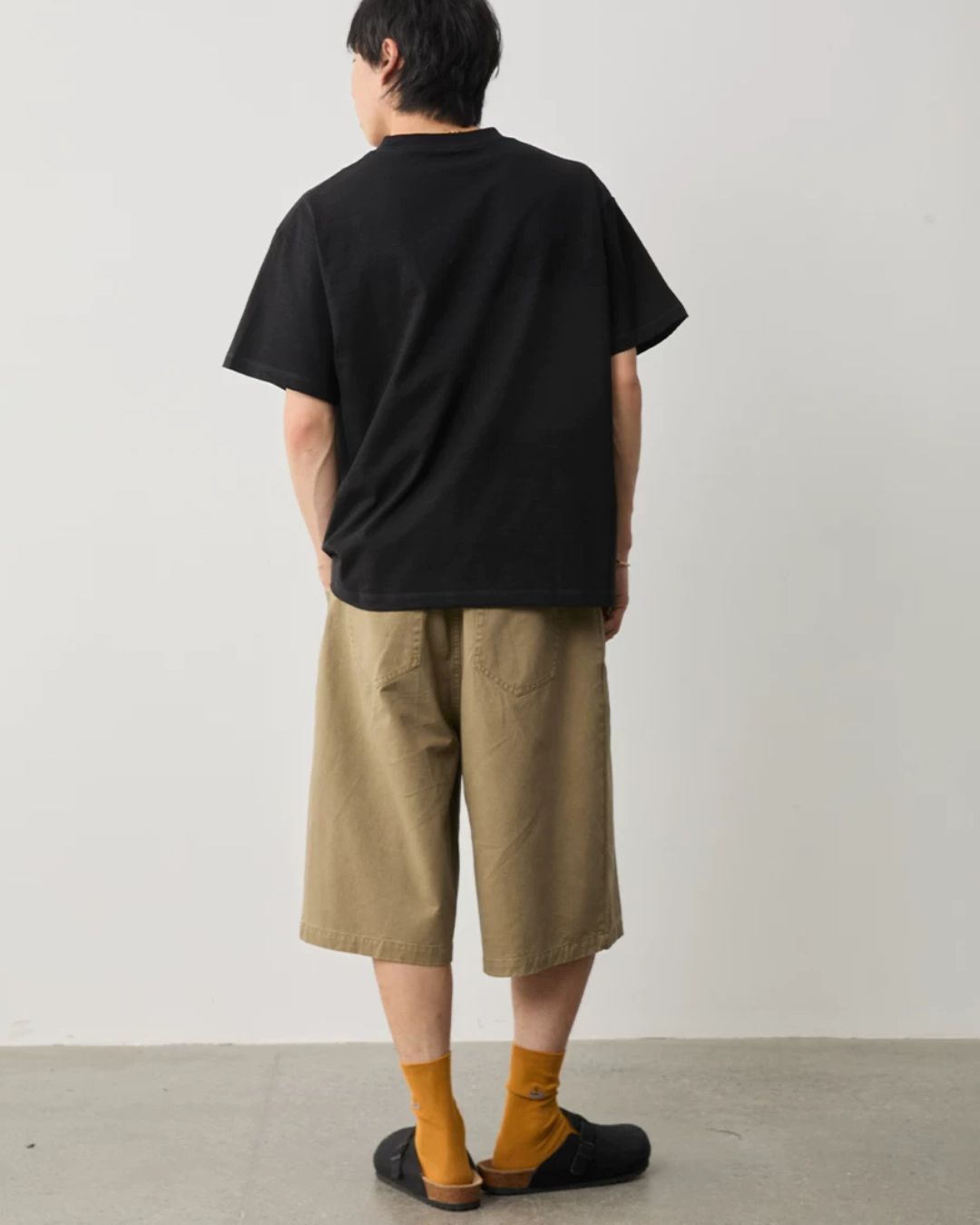 Pleated Cotton Shorts　SP070