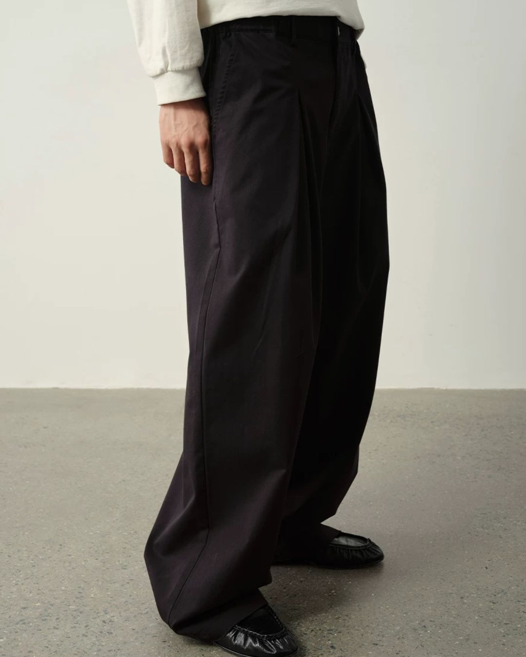 Wide Tuck A-Line Pants　WP114