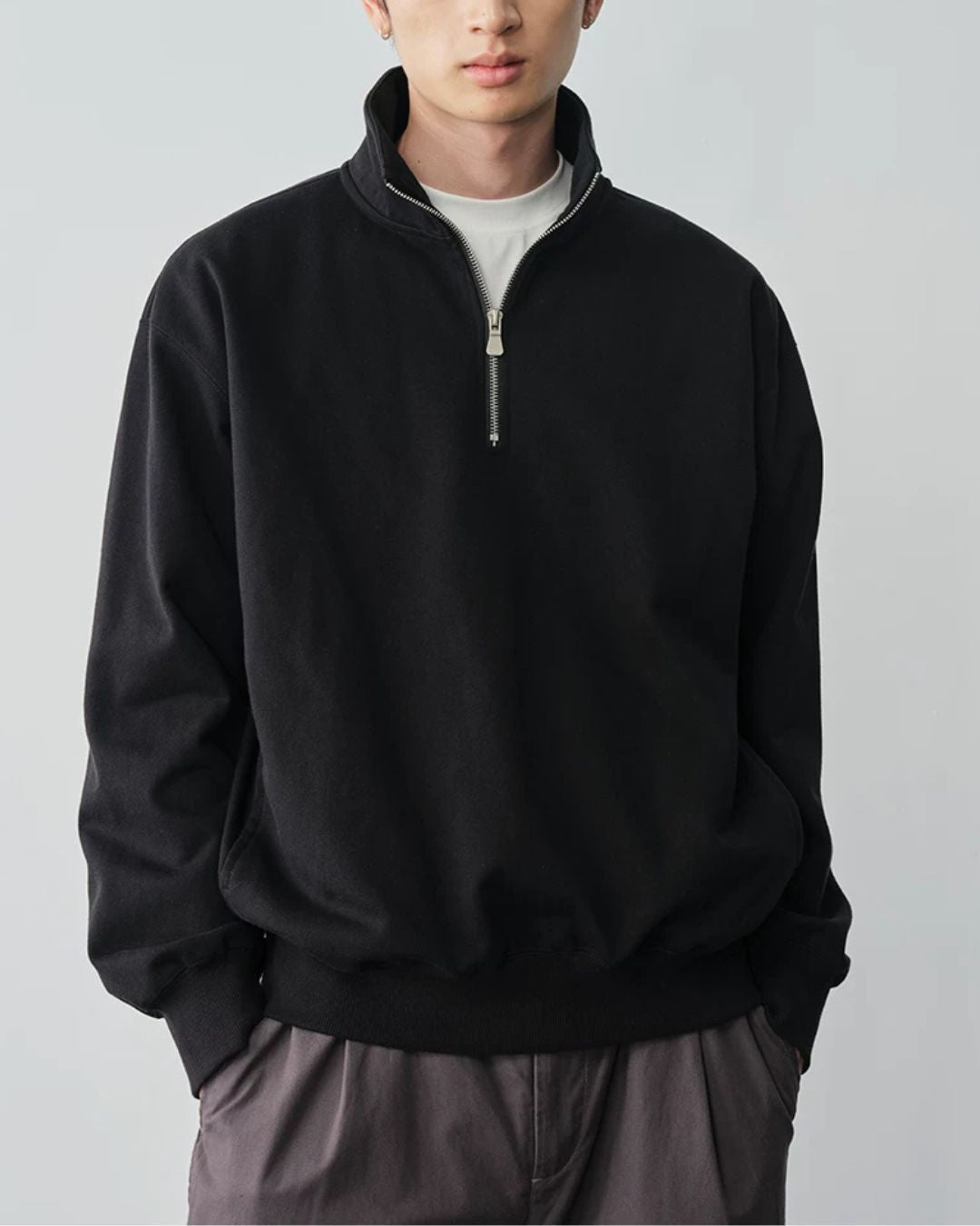 Relaxed Half Zip Sweat　SW098