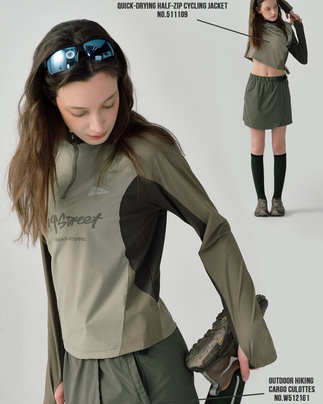 【10日以内お届け】Quick-drying Half-zip T-shirt　LT079