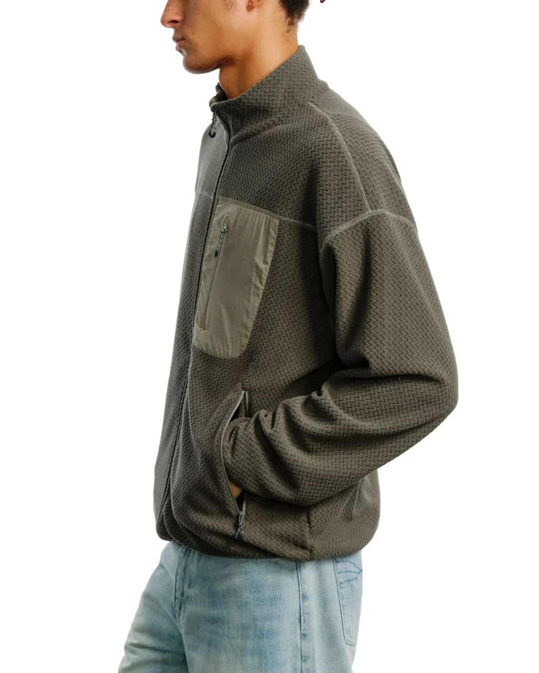 Wave Textured Fleece Jacket　JK266