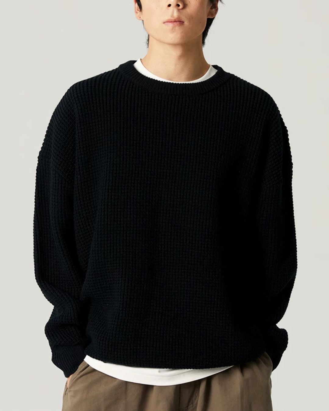 Waffle Crewneck Knit　KN057
