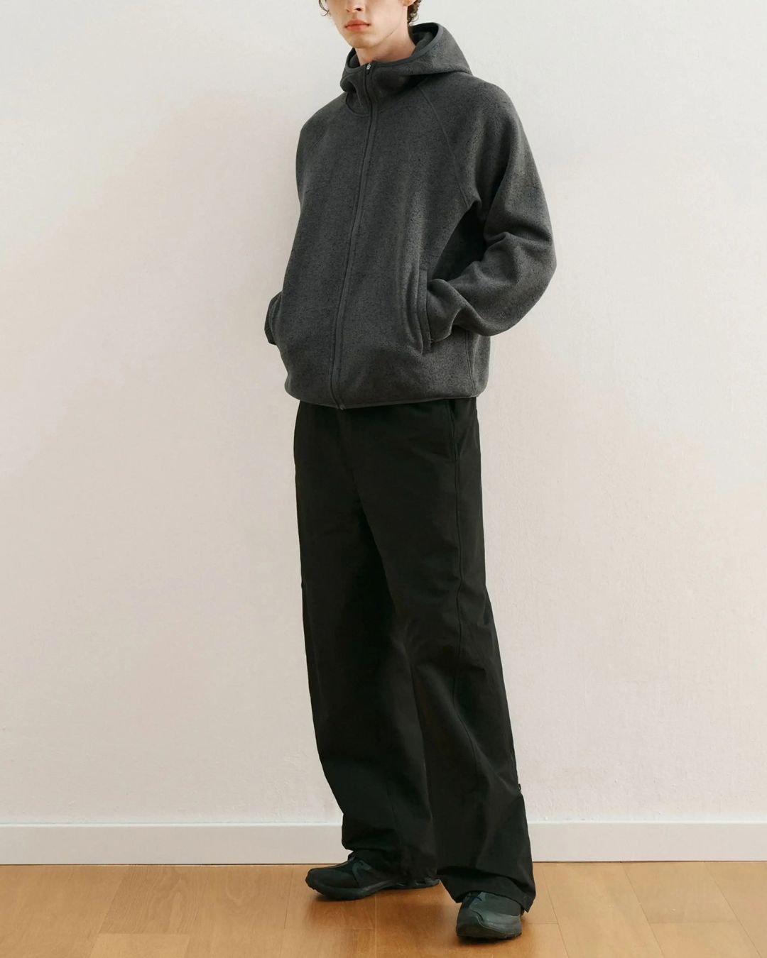 Heathered Fleece Zip Hoodie　HD086