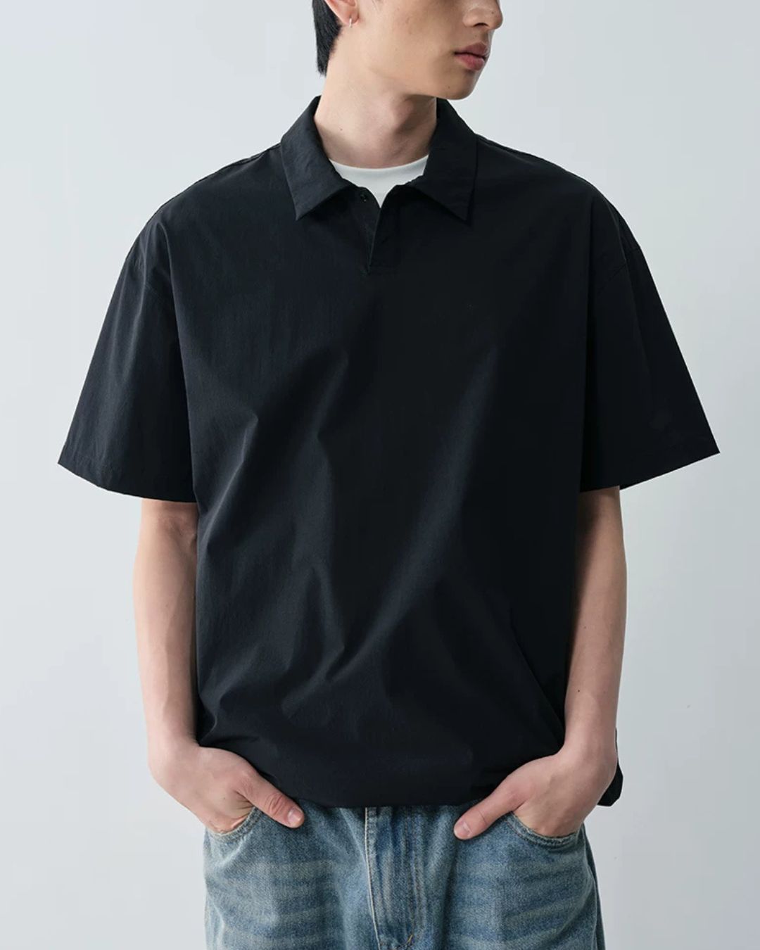 Nylon Drawstring Polo Shirt SS084 – prips