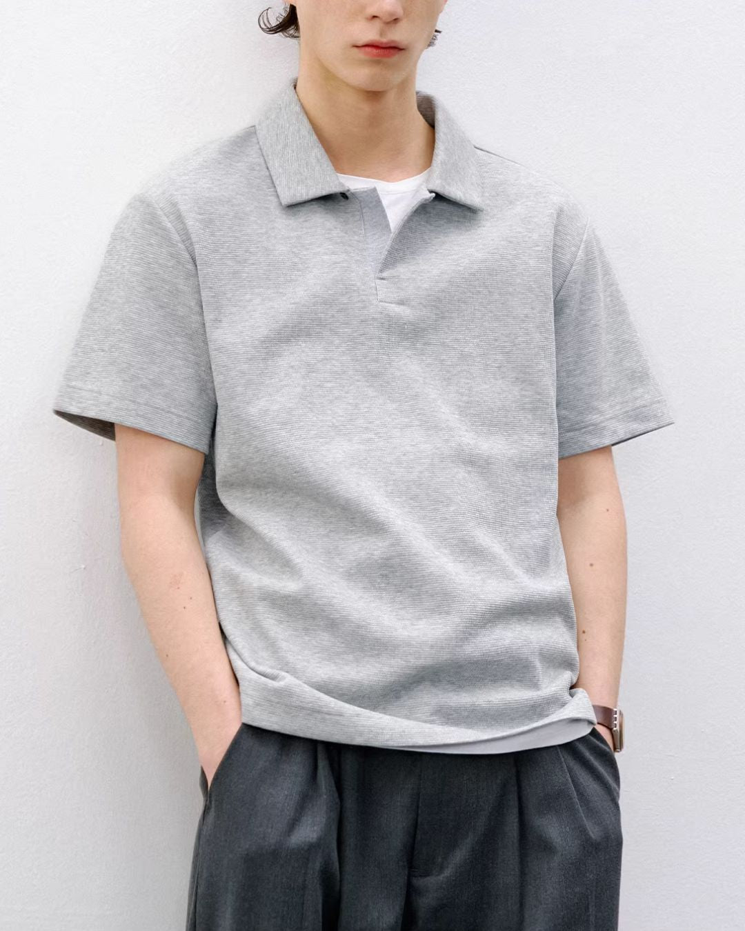 Seagull Collar Polo Shirt　SS077