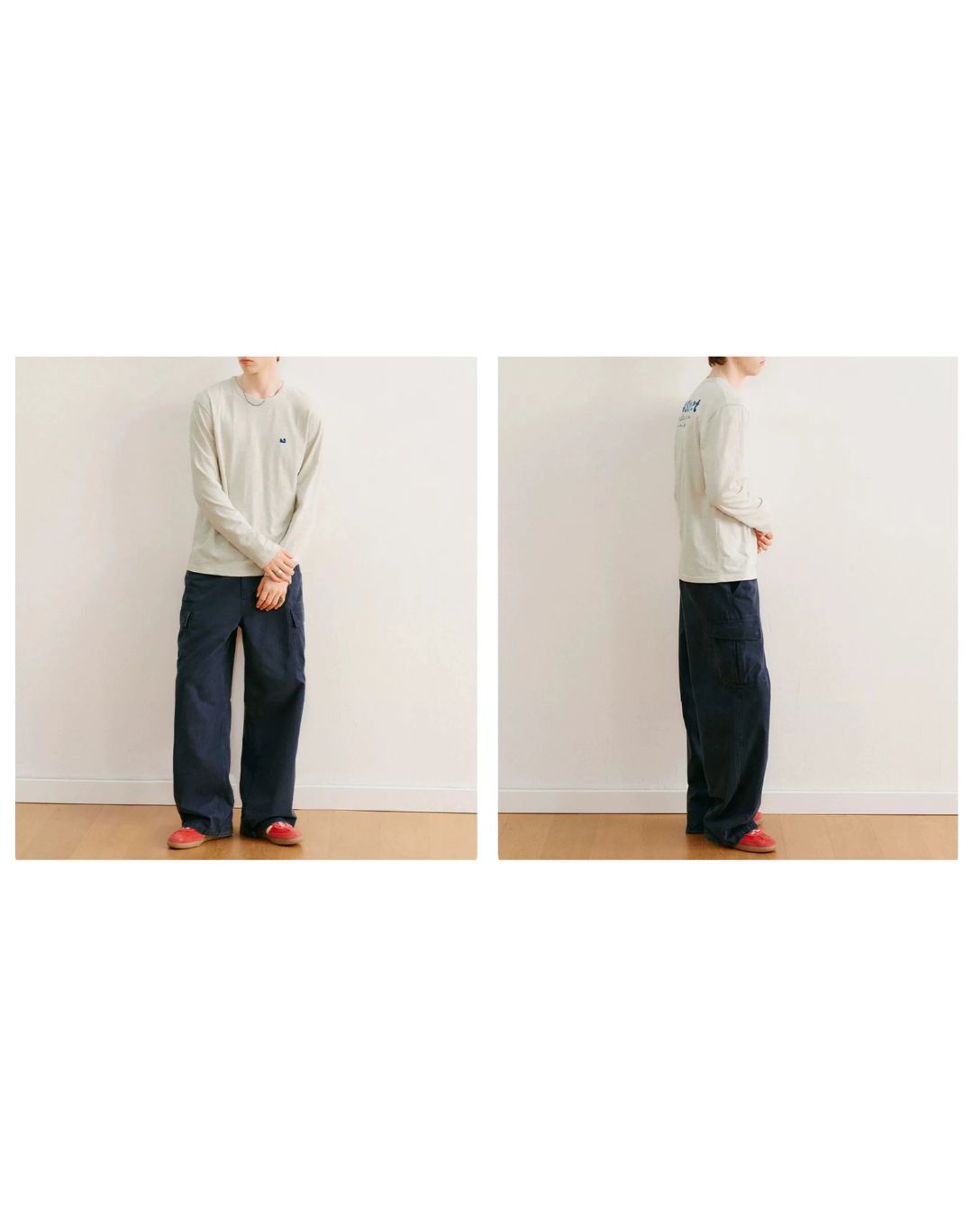Washed Cargo Wide Pants　CP063