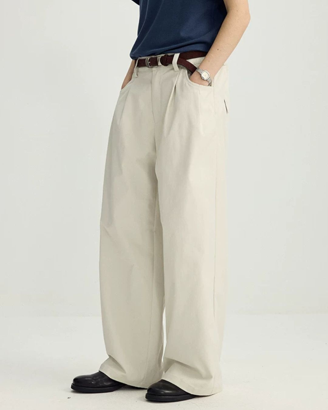 Flap Pocket Straight Wide Pants　WP101