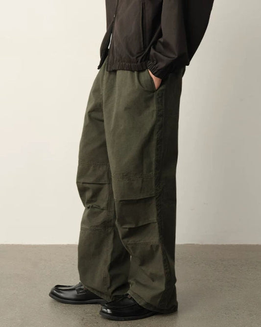 Washed Panel Wide Pants　WP126