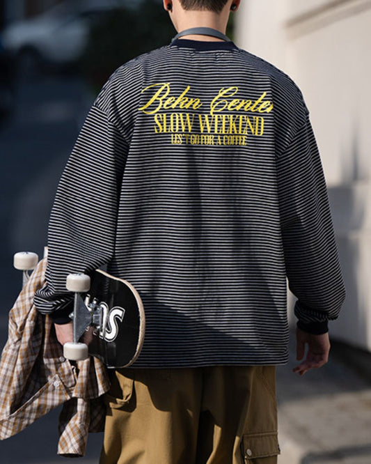 【10日以内お届け】Classic Print Border T-shirt　LT083