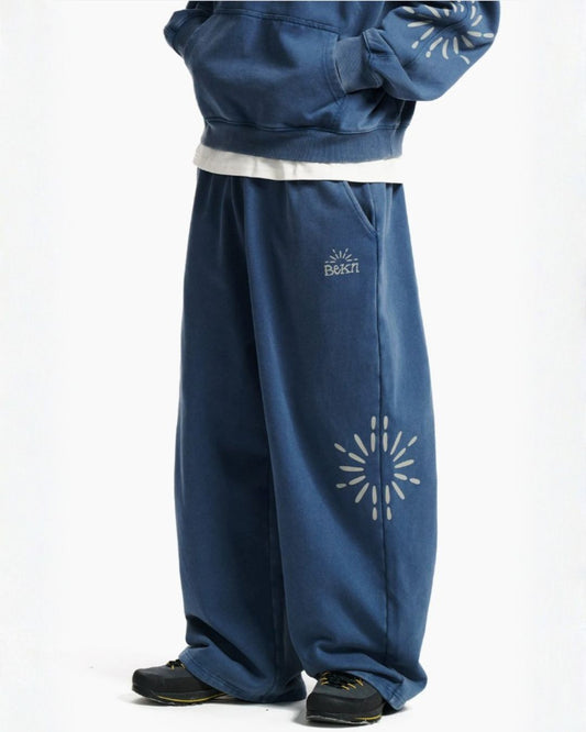 Washed Sunburst Sweat Pants　TP031